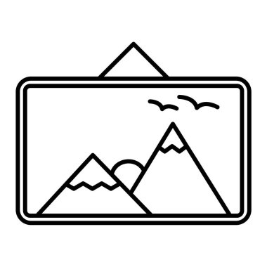 Beyaz arkaplanda izole edilmiş bir dağ simgesi resmi