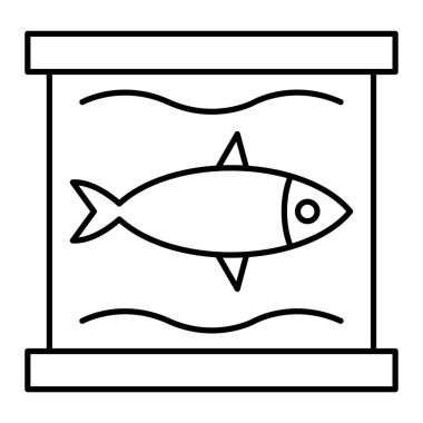 balık simgesi vektör illüstrasyonu