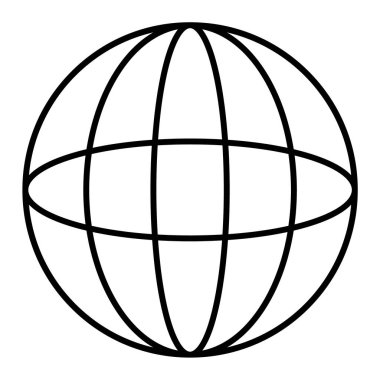 Dünya ikonu. Beyaz arkaplanda izole edilmiş web tasarımı için dünya gezegen vektör simgelerinin basit çizimi