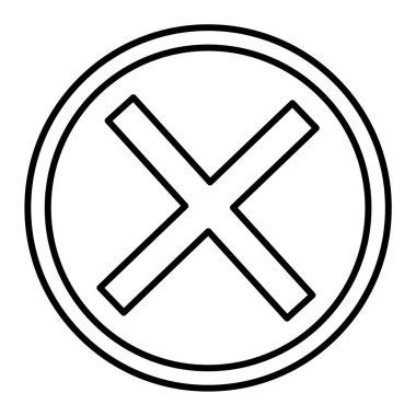 Simgeyi iptal et. Web için kontrol vektörü simgelerinin bulunmamasının basit bir gösterimi