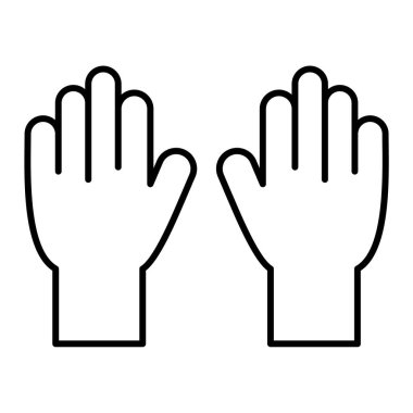 Eller simgesi beyaz arkaplanda izole edildi