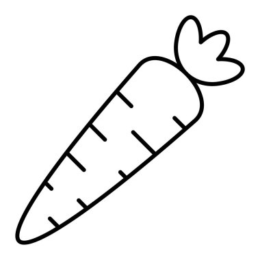 Havuç. Web simgesi basit illüstrasyon