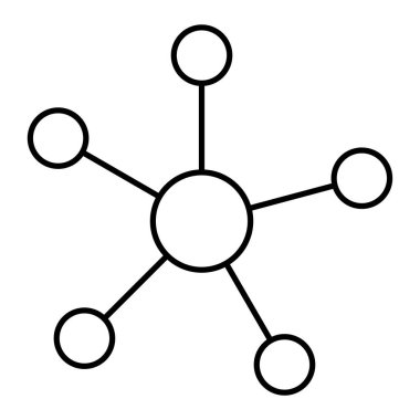 Molekül. Web simgesi basit tasarım