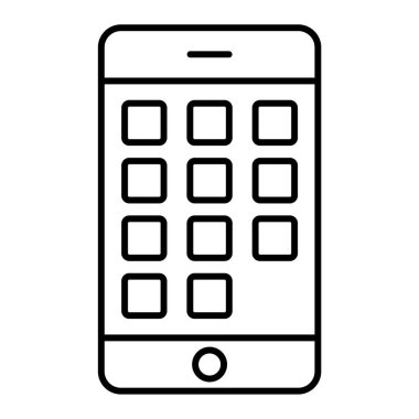 cep telefonu simgesi. akıllı telefon aygıtı vektör çizim sembolü.