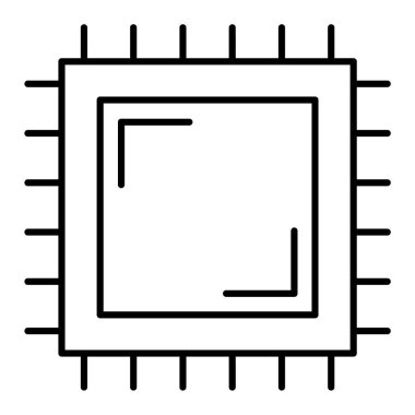 İşlemci. Web simgesi basit illüstrasyon