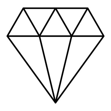 Elmas. Web simgesi basit tasarım