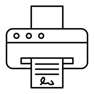 Yazıcı simgesi, vektör illüstrasyonu