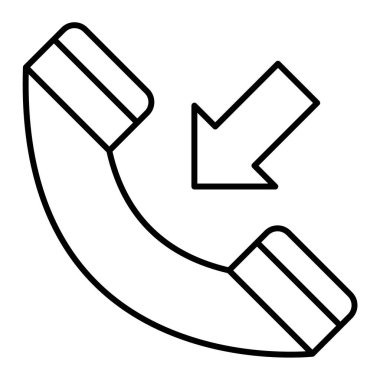 Telefon çağrı ikonu. Web için basit telefon vektör simgeleri çizimi