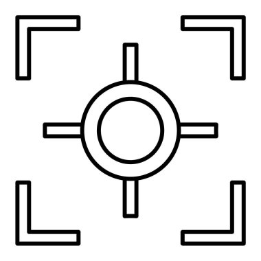 hedef simge vektörü beyaz arkaplanda izole edildi, şeffaf işareti ara