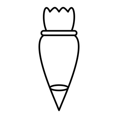 iş yönetimi çizgisi simgesi, ana hatlı vektör illüstrasyonu, doğrusal biçim kavramı