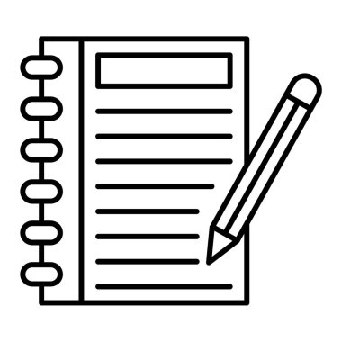 kalem simgesi vektör illüstrasyon tasarımı içeren not defteri