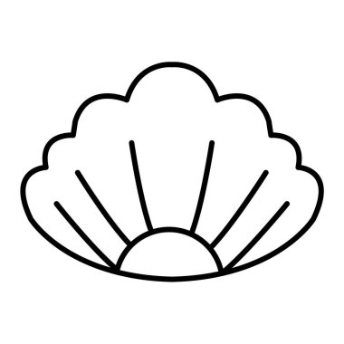 deniz kabuğu ikonu vektör çizimi tasarımı