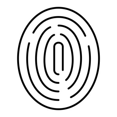 parmak izi ikonu. Web için siyah çip vektör sembolünün özet çizimi