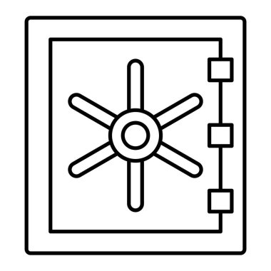 Güvenlik sistemi simgesi. Web için güvenli vektör simgelerinin özet çizimi