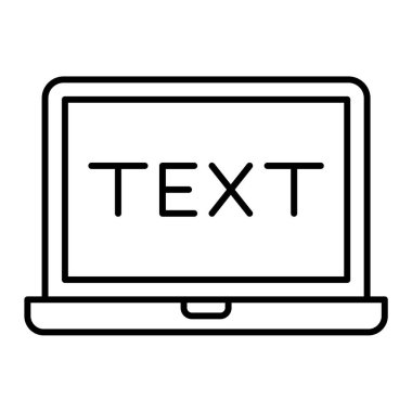 Bilgisayar monitörü simgesi. vektör illüstrasyonu