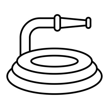 Plastik hortum simgesinin vektör çizimi