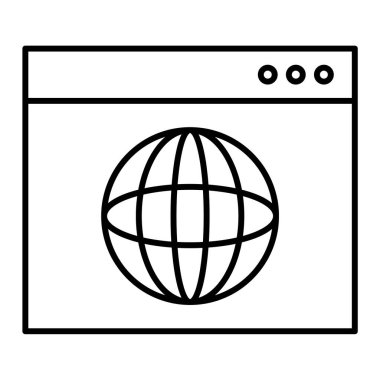 tarayıcı simgesi vektör illüstrasyonu