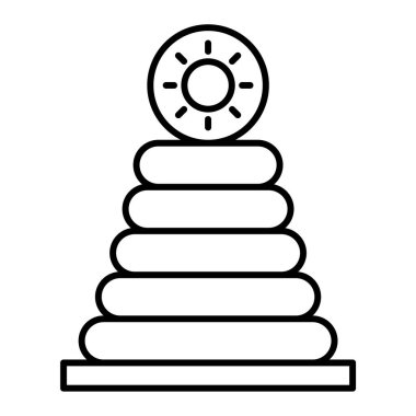 Bebek partisi oyuncağının çizgi simgesi