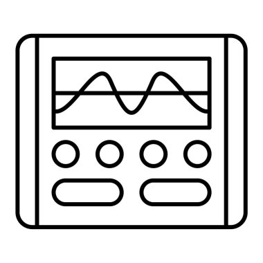 ana hat video oyun konsolu, satır biçimi simgesi, vektör illüstrasyonu