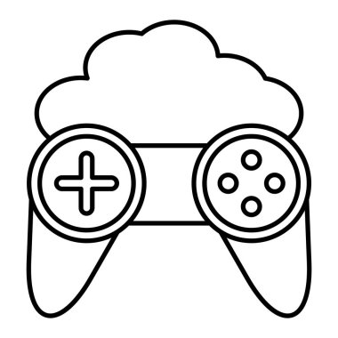 Oyun kumandası ve video aygıtı vektör çizimi tasarımı