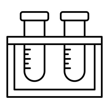 Kimyasal matara vektör illüstrasyon tasarımlı test tüpleri