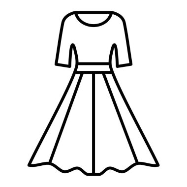 Kıyafet ikonu. Giysi vektör sembolünün özet çizimi.