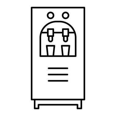 Mutfak mobilyaları ve eşyalar vektör illüstrasyonlu buzdolabı