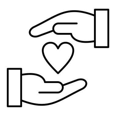 Kalp. Web simgesi vektör illüstrasyonu