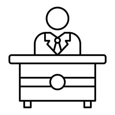 İş adamı simgesinin vektör çizimi