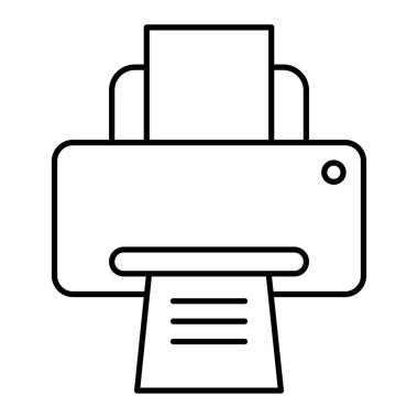 Web ve mobil uygulama tasarımınız için beyaz arkaplanda izole edilmiş yazıcı simgesi vektörü, faks logosu konsepti