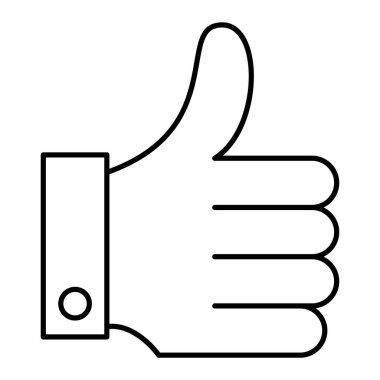 Basit biçim izole edilmiş arkaplanda başparmak simgesi