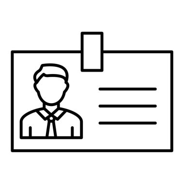 ID kart simgesi vektör illüstrasyonu