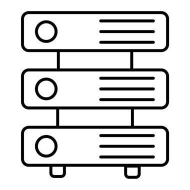 veritabanı sunucu ikonu vektör illüstrasyonu