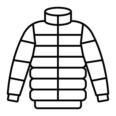 Kışlık kıyafet ikonu. Web için örülmüş süveter vektör simgelerinin özet çizimi