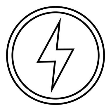 Şimşek simgesi, vektör illüstrasyonu