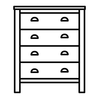 Kabine ikonu vektör illüstrasyonu