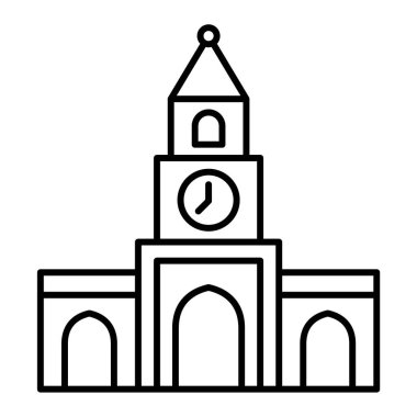 Bina. Web simgesi vektör illüstrasyonu