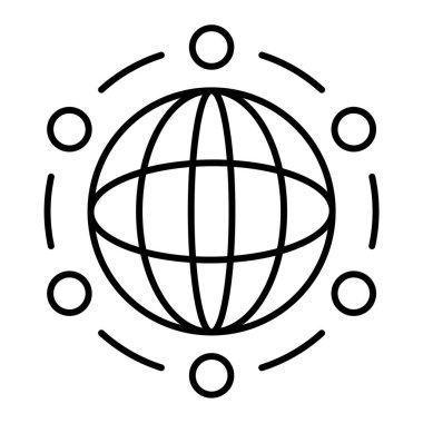 genel ağ vektör çizgisi simgesi