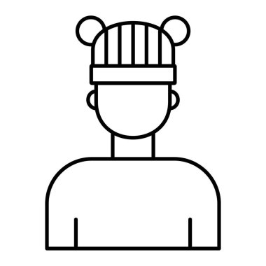 Man avatar karakter vektör çizimi tasarımı