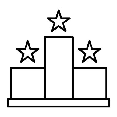 Podyum. Web simgesi basit illüstrasyon