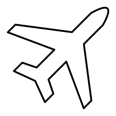 uçak ikonu vektör illüstrasyonu