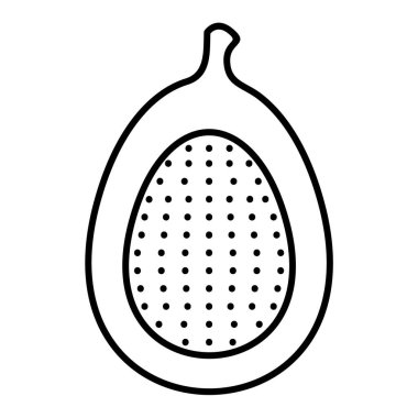 Taze meyve ikonu. vektör illüstrasyonu