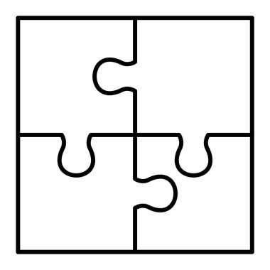 yapboz parçaları ikon vektör illüstrasyon grafik tasarımı