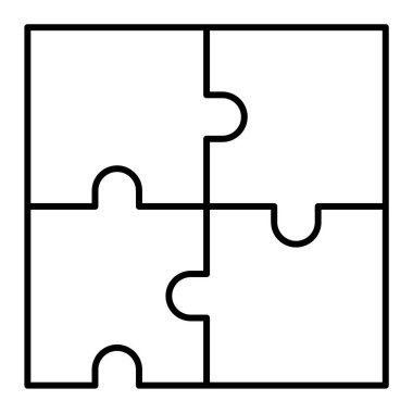 Bulmaca simgesi vektör çizimi