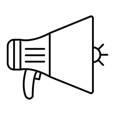 Megafon ikonu vektör illüstrasyonu