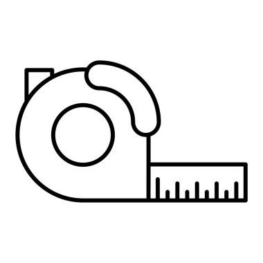 mezura simgesi. Web için rulet cetvel çizgisi simgelerinin özet çizimi