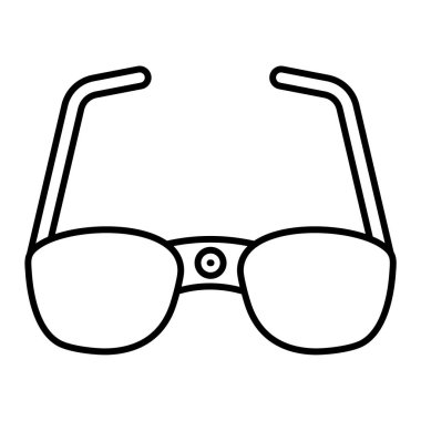 Güneş gözlüğü ikonu. Web için gözlük vektör simgelerinin özet çizimi 