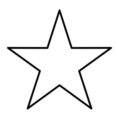 yıldız simgesi, vektör çizimi