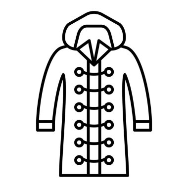 Ceket ikonu. Web için kıyafet vektör simgelerinin özet çizimi
