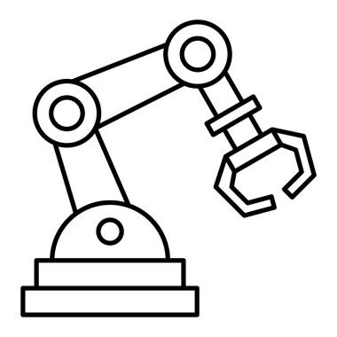 Robot kol ikonu. Robot el vektör sembolü stoğunu özetle.